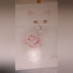 1982 cat with pink flower picture